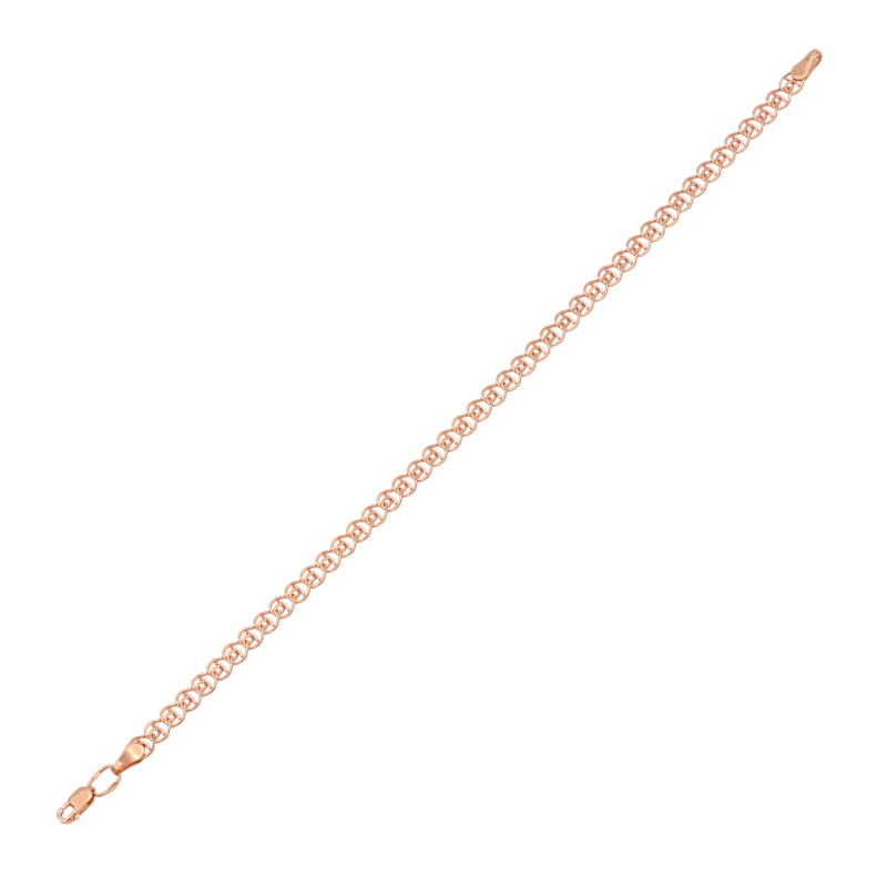 Браслет позолоченный с плетением "Лав"