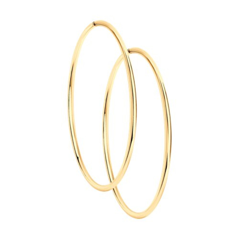 Серьги-кольца позолоченные