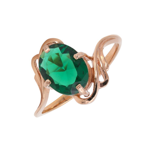 Кольцо из серебра с изумрудом