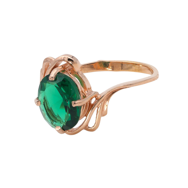 Кольцо из серебра с изумрудом