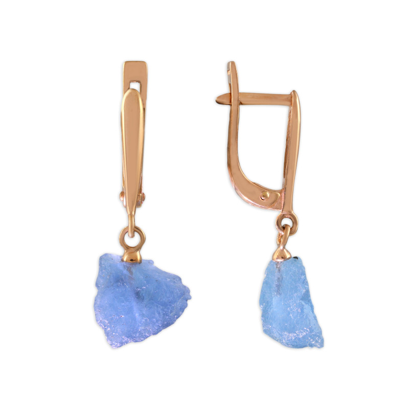 Серебряные серьги с аквамарином