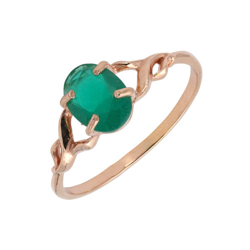 Кольцо серебряное с изумрудом