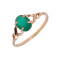 Кольцо серебряное с изумрудом