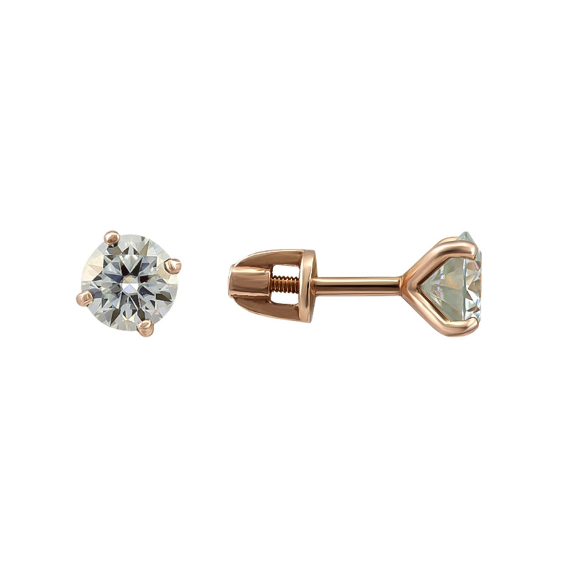 Серьги-пусеты с муассанитами