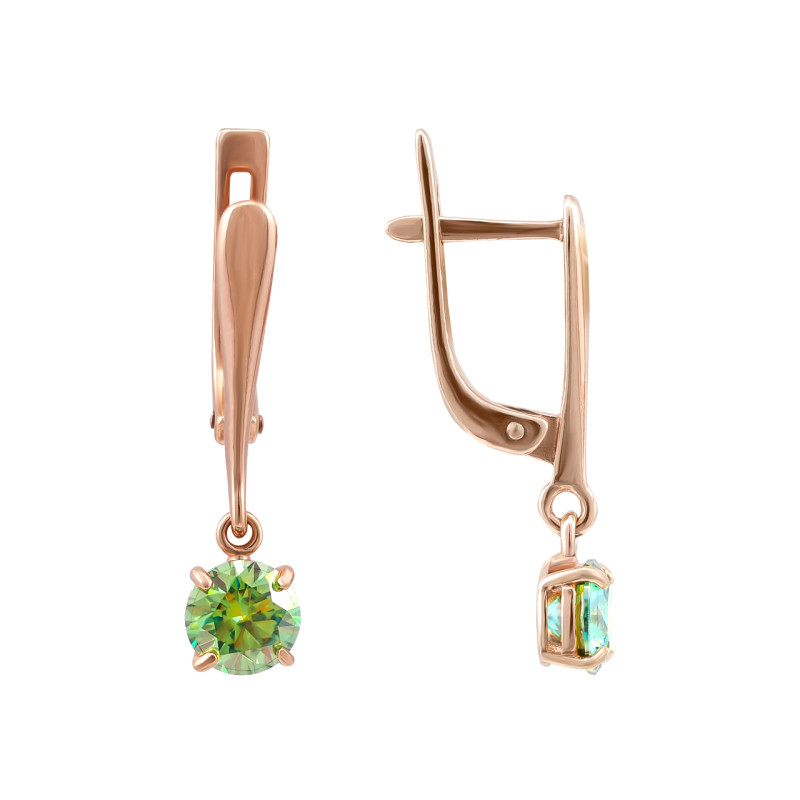 Серебряные серьги с муассанитами