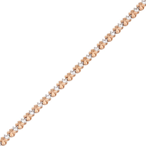 Браслет позолоченный с фианитами