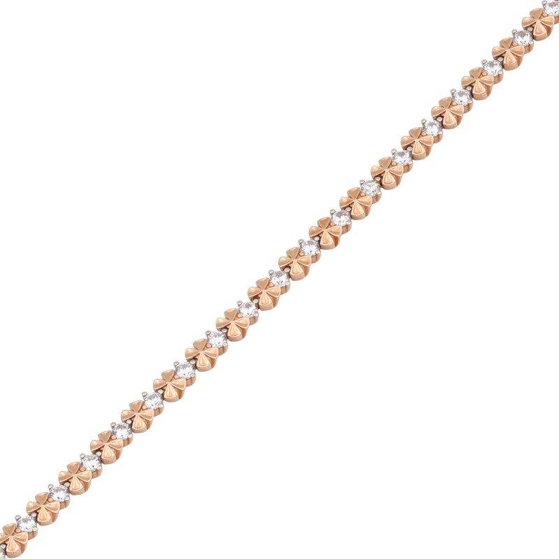 Браслет позолоченный с фианитами