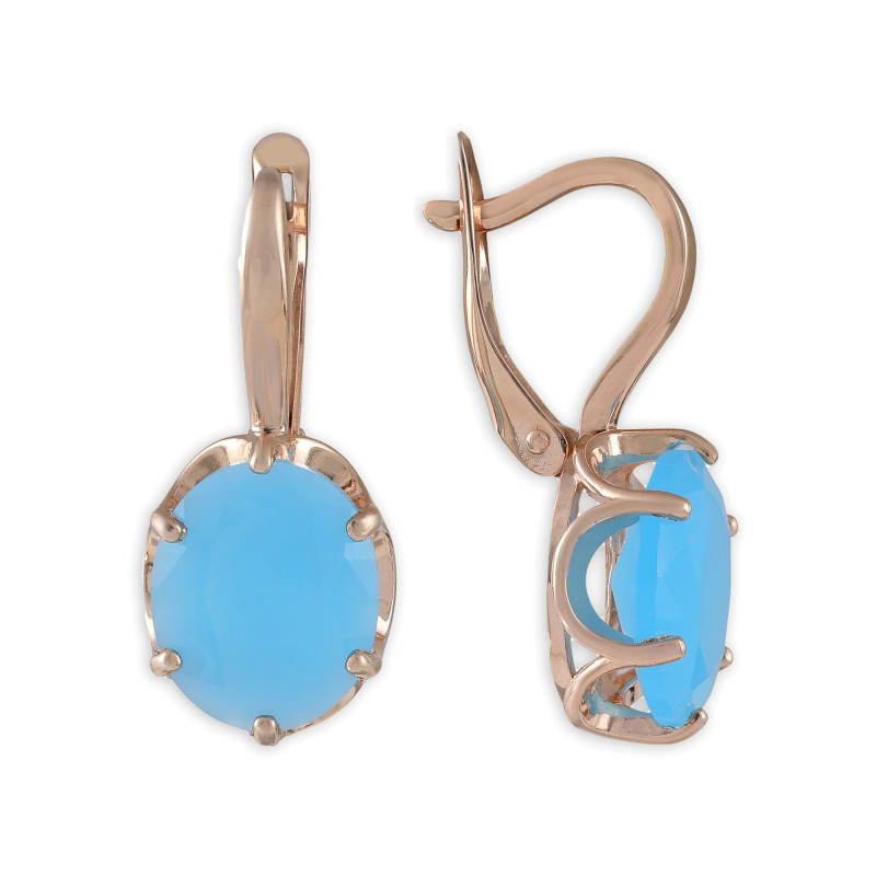 Серебряные серьги с халцедоном