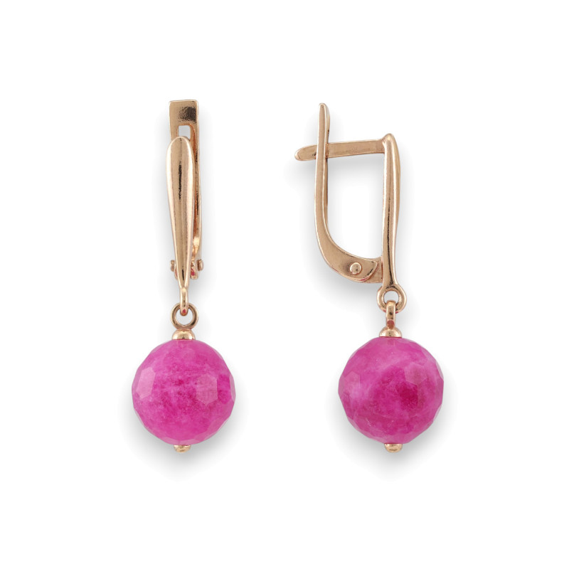 Позолоченные серьги с турмалином