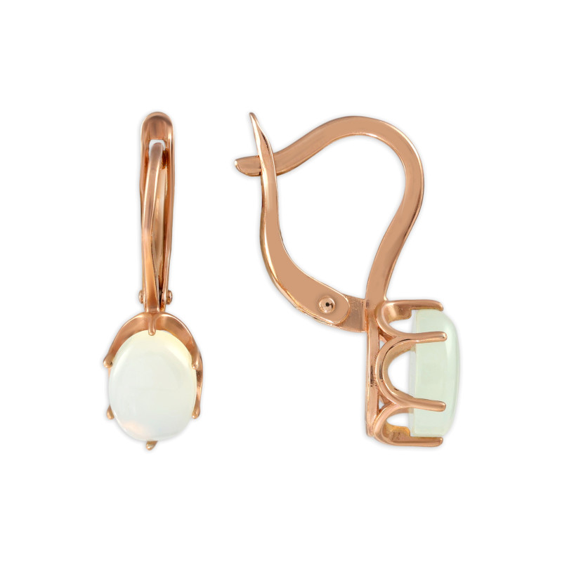 Серьги из серебра с аквамарином