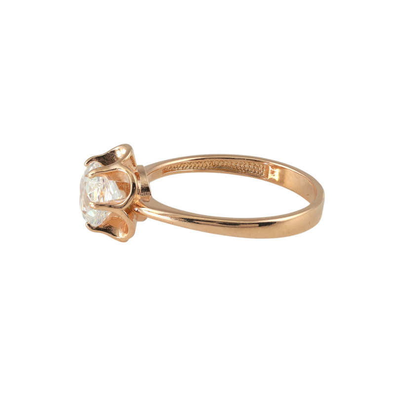 Серебряное кольцо с синтетическим бриллиантом