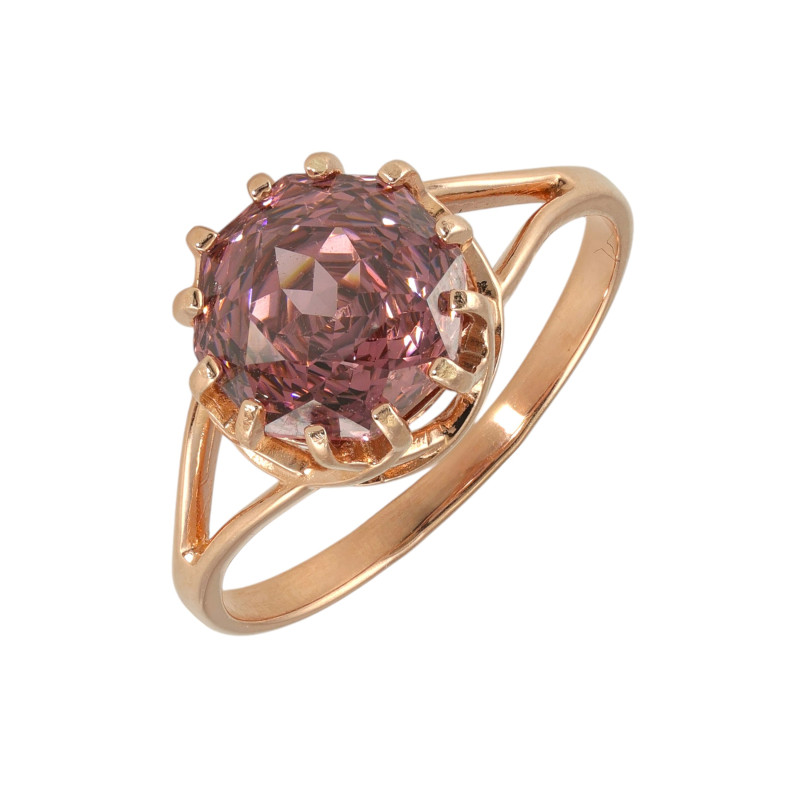 Кольцо из серебра с синтетическим бриллиантом