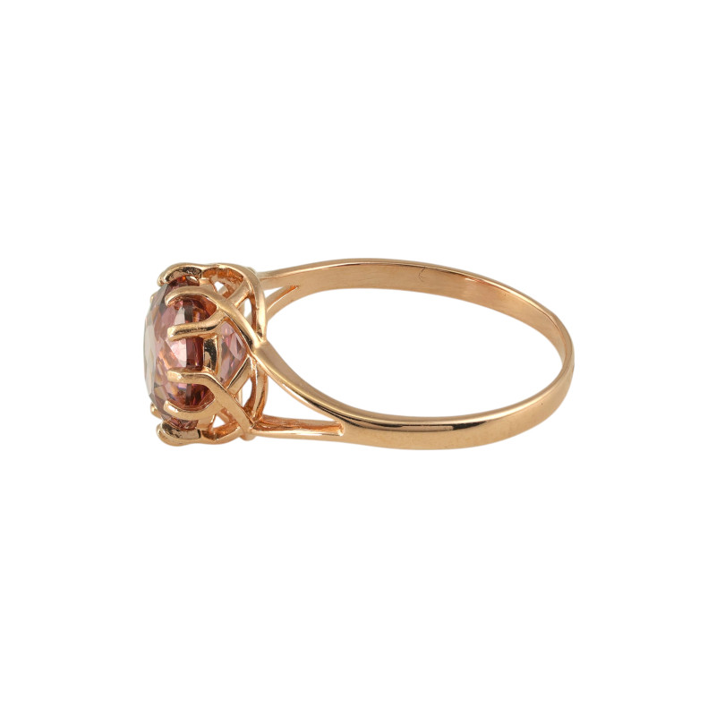 Кольцо из серебра с синтетическим бриллиантом