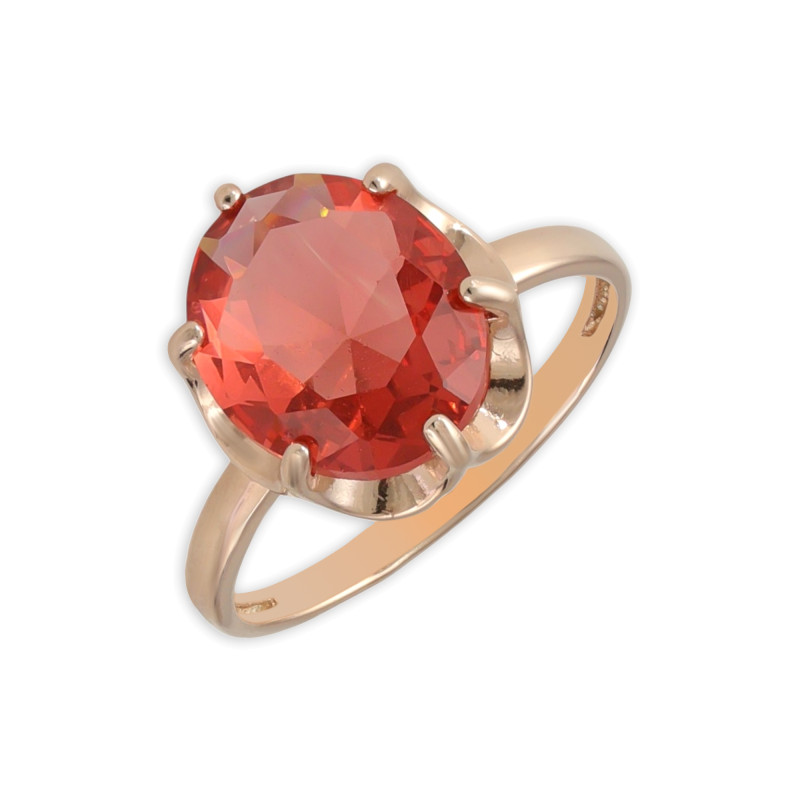 Серебряное кольцо с сапфиром падпараджа