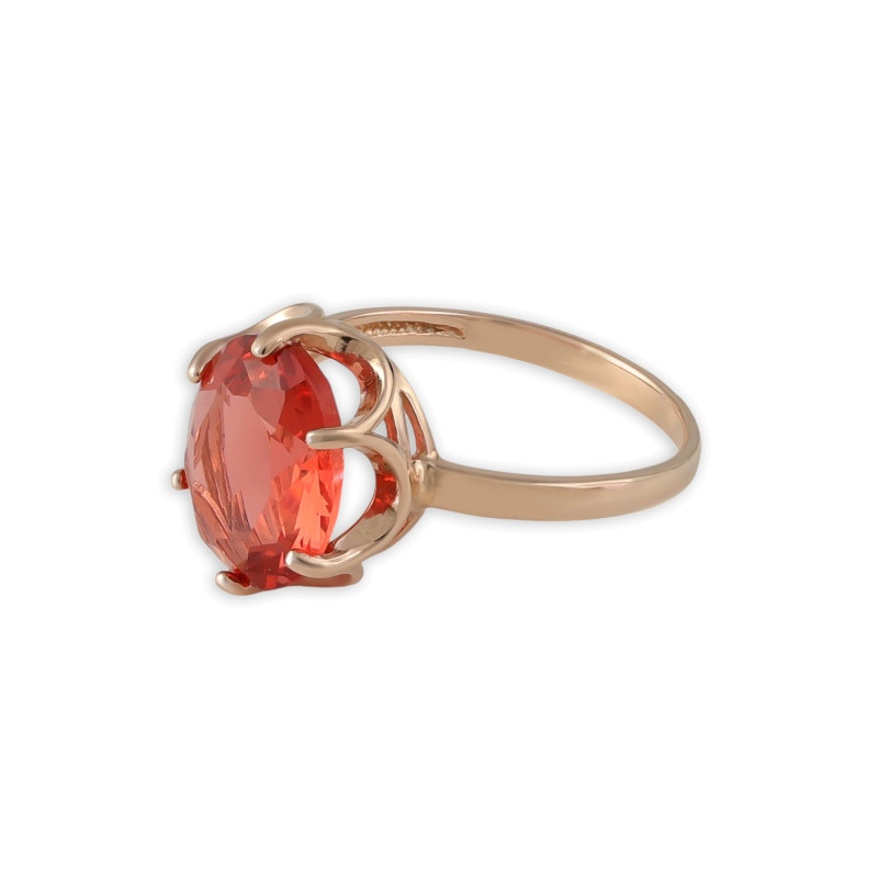 Серебряное кольцо с сапфиром падпараджа