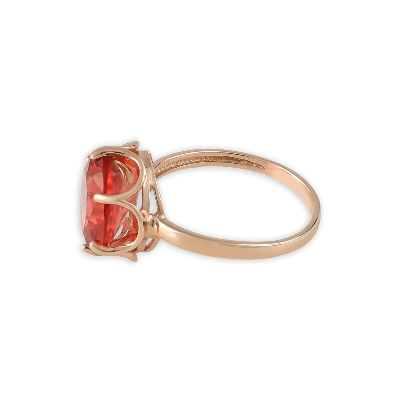 Серебряное кольцо с сапфиром падпараджа