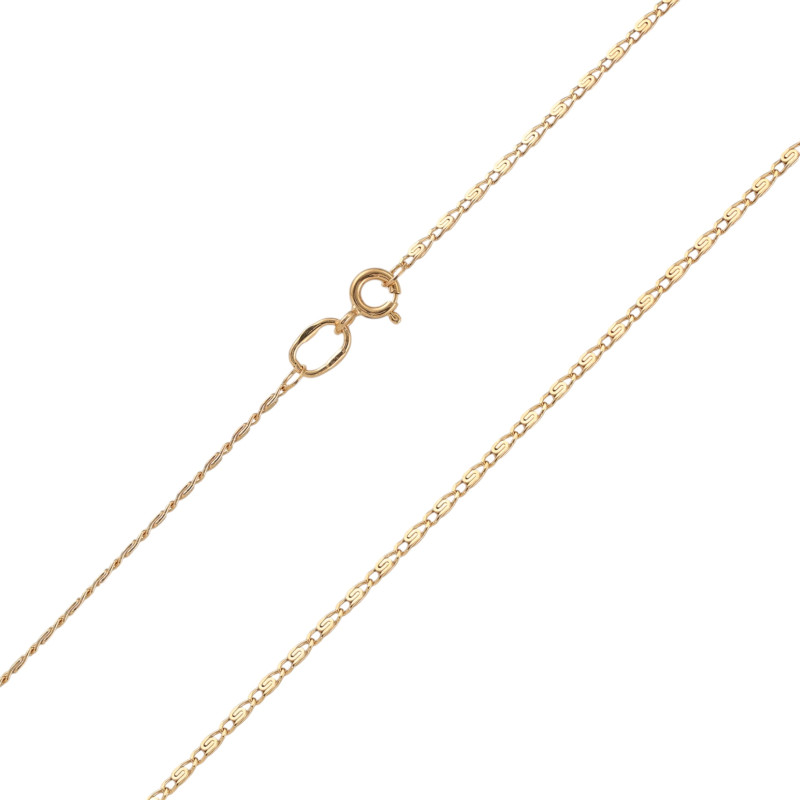 Цепь серебряная с плетением улитка