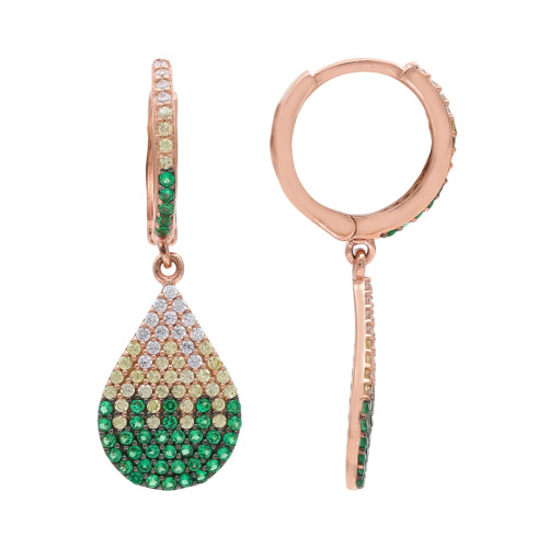 Позолоченные серьги-конго с кубическим цирконием