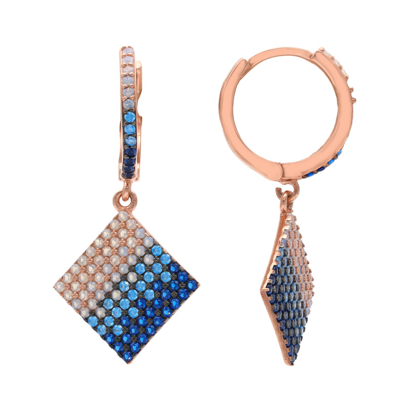 Серьги-конго с кубическим цирконием