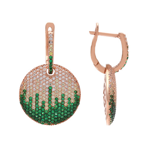 Позолоченные серьги с кубическим цирконием