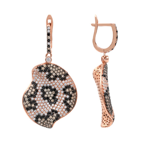 Серебряные серьги с кубическим цирконием