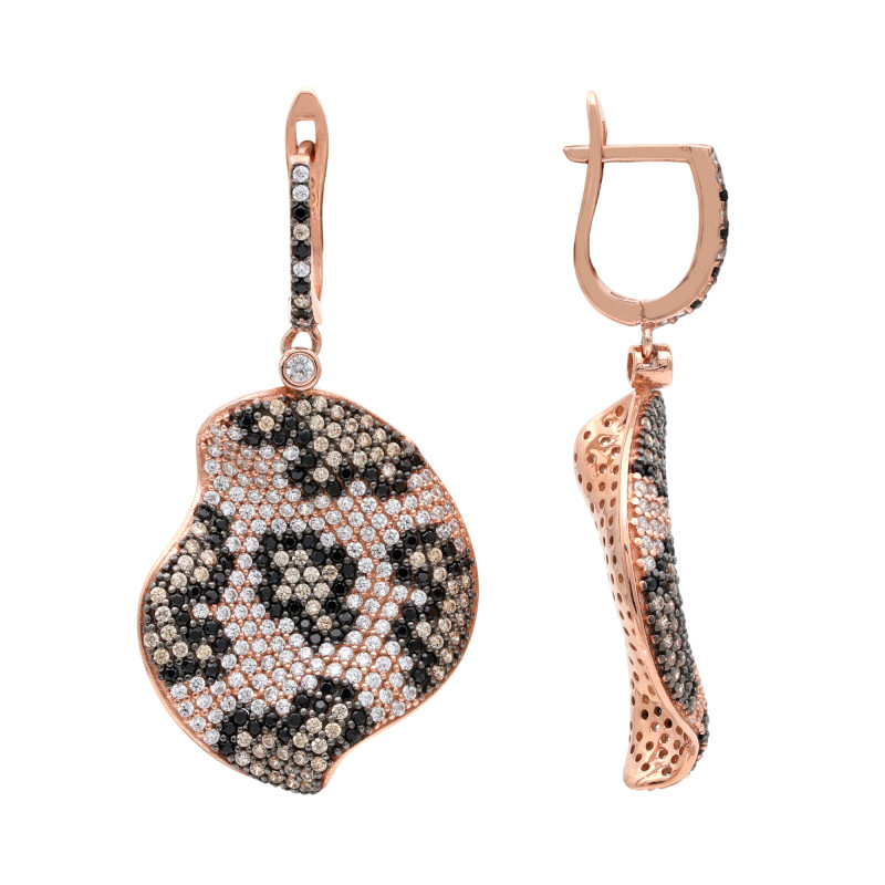 Серебряные серьги с кубическим цирконием