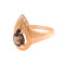 Позолоченное кольцо с природным раухтопазом и фианитами