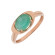 Позолоченное кольцо с натуральным изумрудом