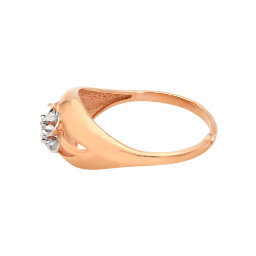 Кольцо позолоченное с бриллиантом