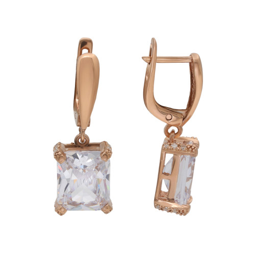 Серьги из серебра с горным хрусталём