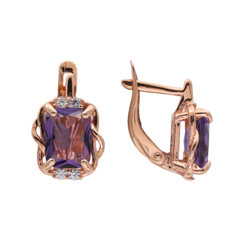 Серьги из серебра с аметистами