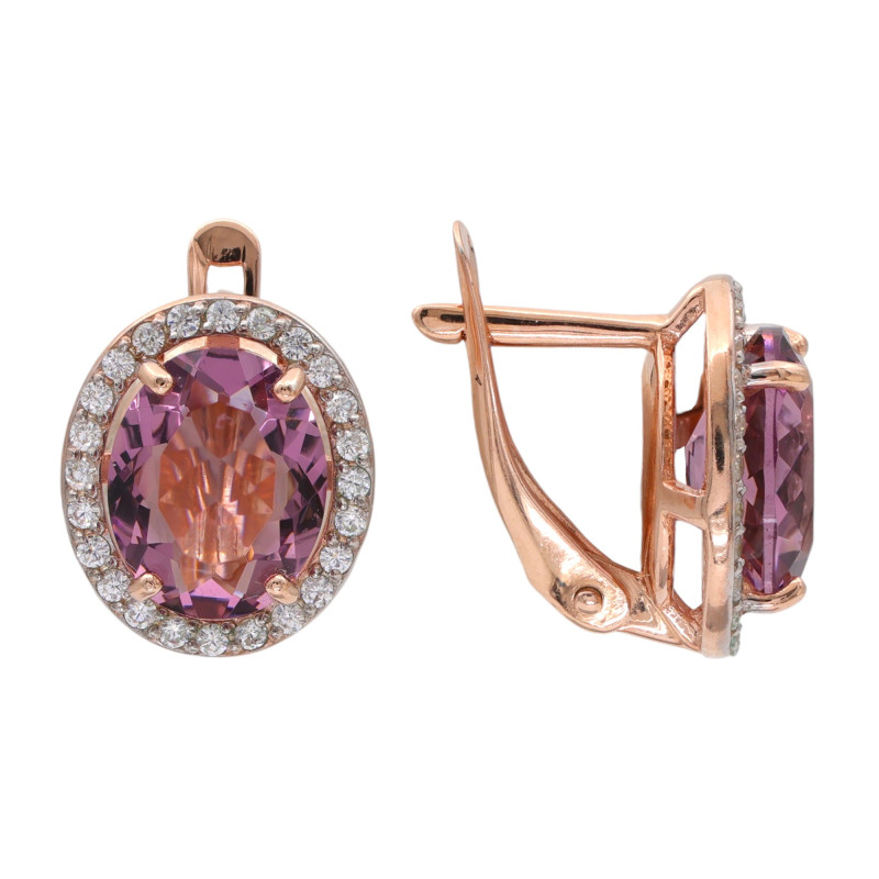 Серьги из серебра с аметистами