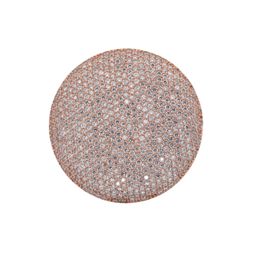 Позолоченное кольцо из серебра с цирконием