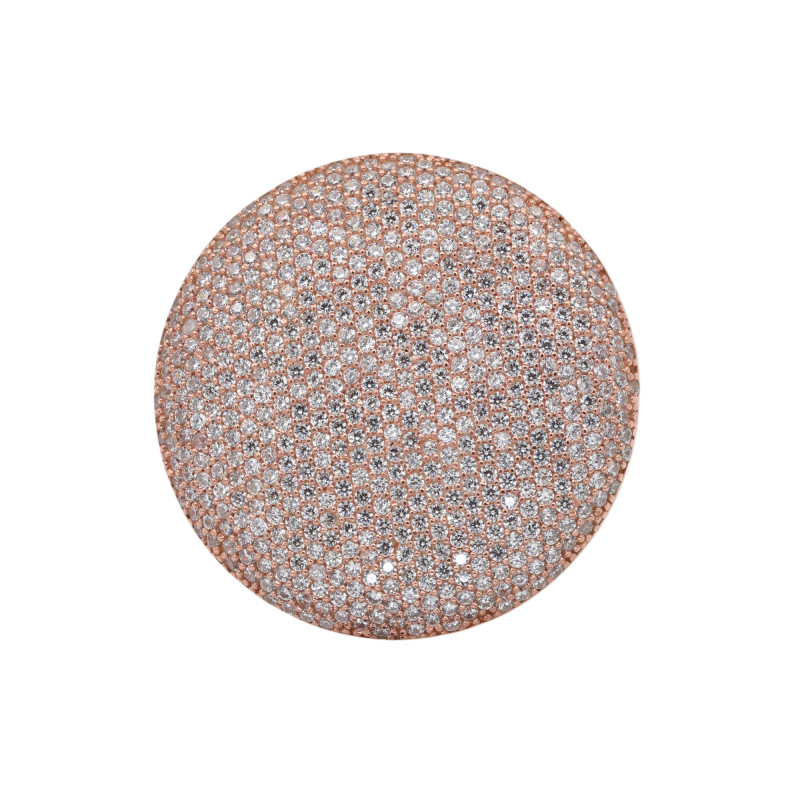 Позолоченное кольцо из серебра с цирконием