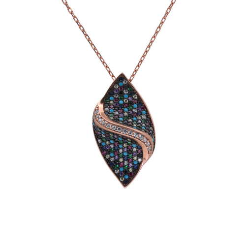 Серебряное колье с кубическим цирконием