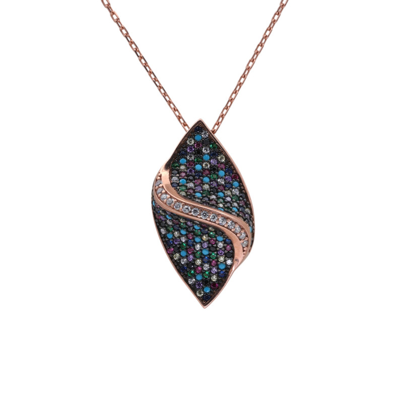 Серебряное колье с кубическим цирконием