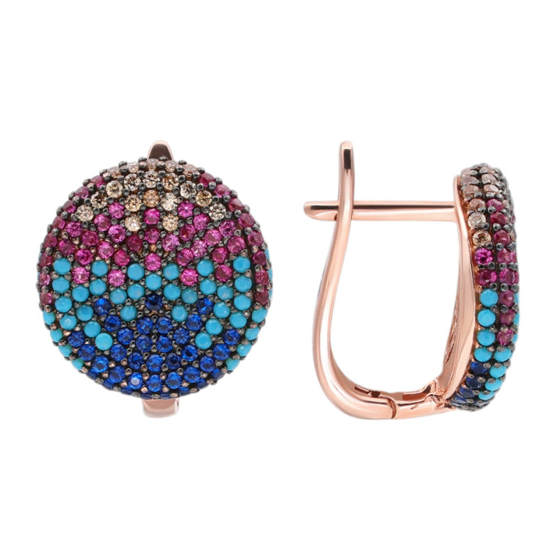 Серебряные серьги с кубическим цирконием