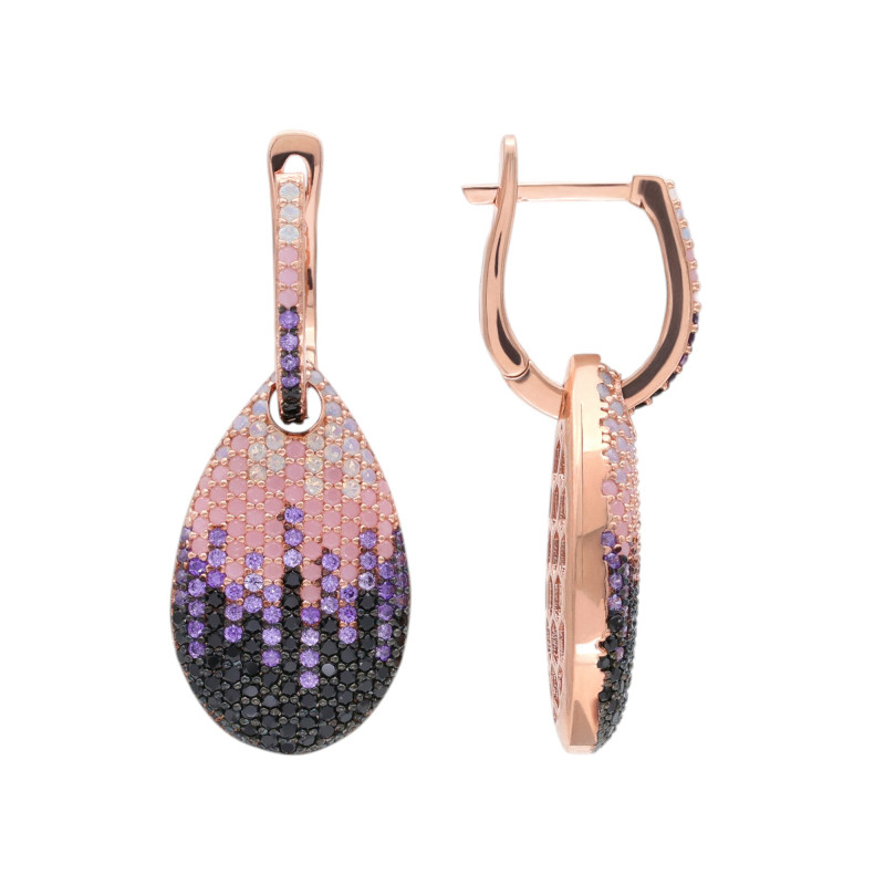 Серебряные серьги с кубическим цирконием