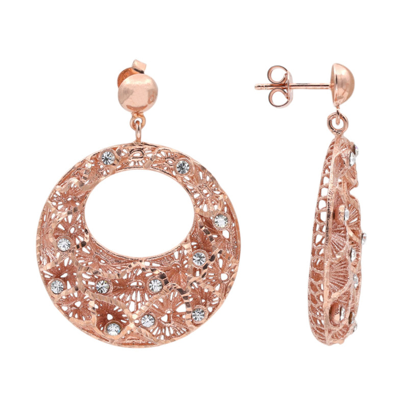 Позолоченные серьги с кубическим цирконием