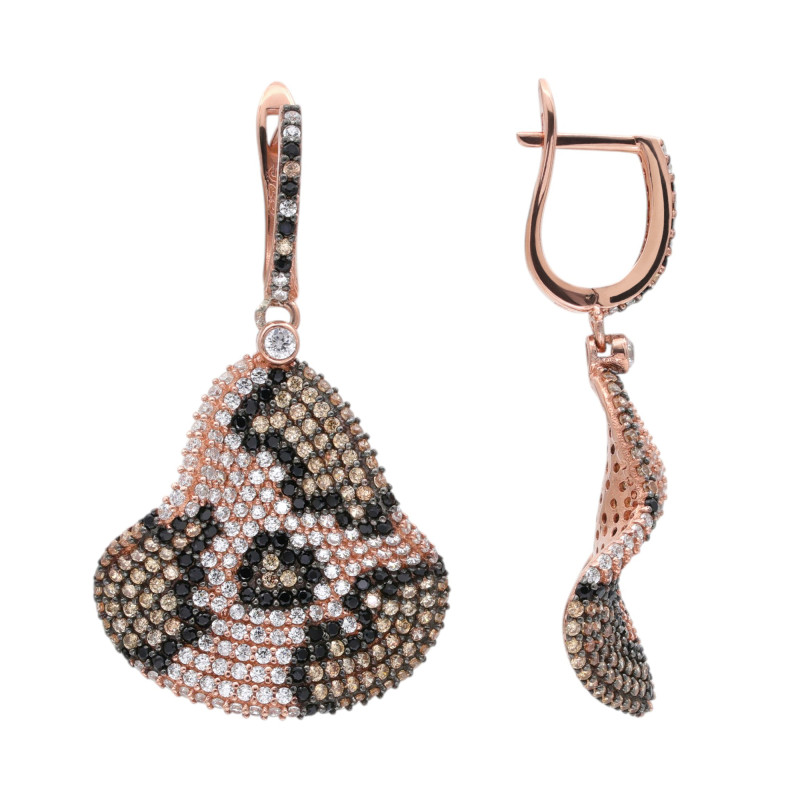 Серьги из серебра с кубическим цирконием