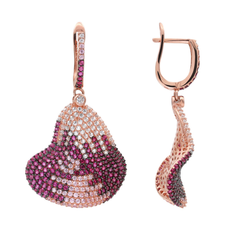 Серебряные серьги с цирконием