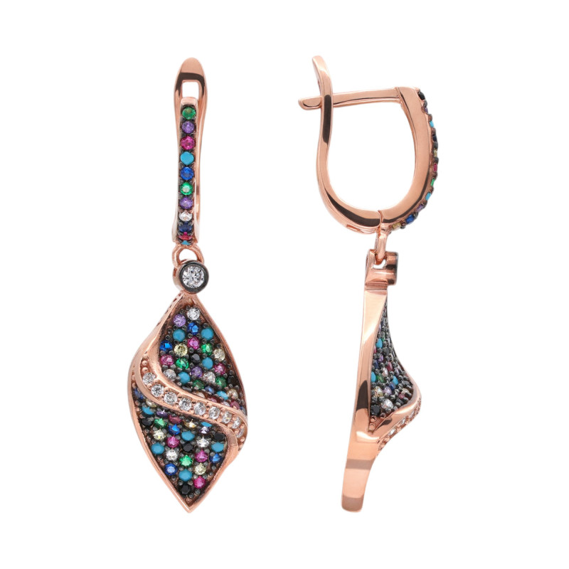 Серебряные серьги с кубическим цирконием