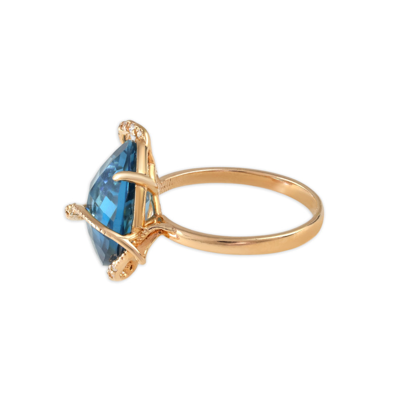 Кольцо из серебра с кварцем