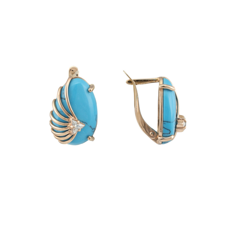 Серебряные серьги с бирюзой