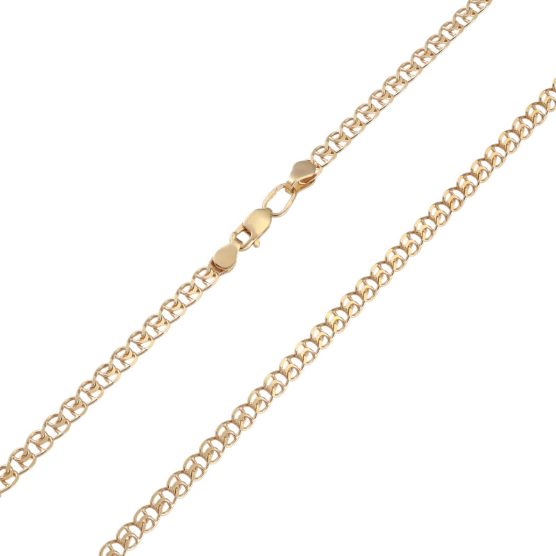 Цепочка позолоченная с плетением лав