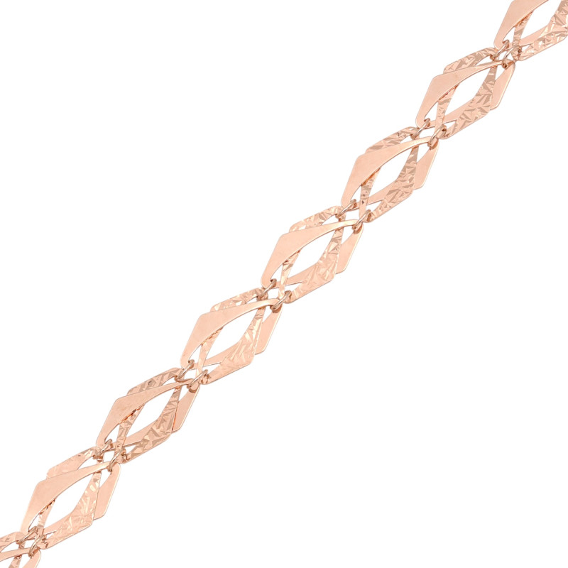 Браслет серебряный с позолотой