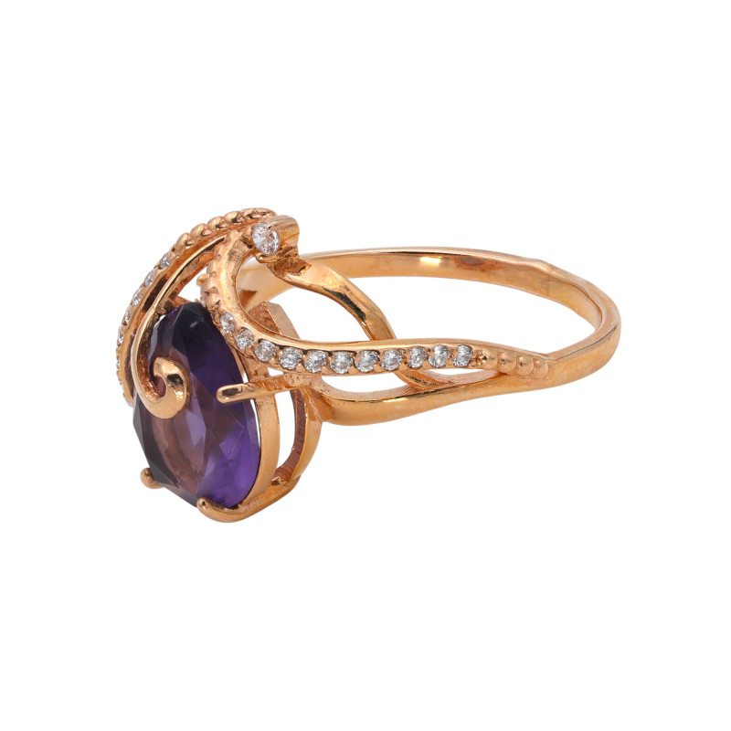 Кольцо с фианитами