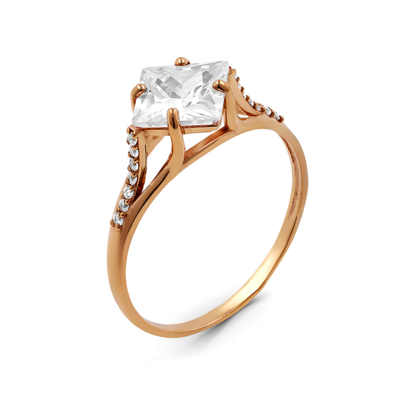 Кольцо с фианитами