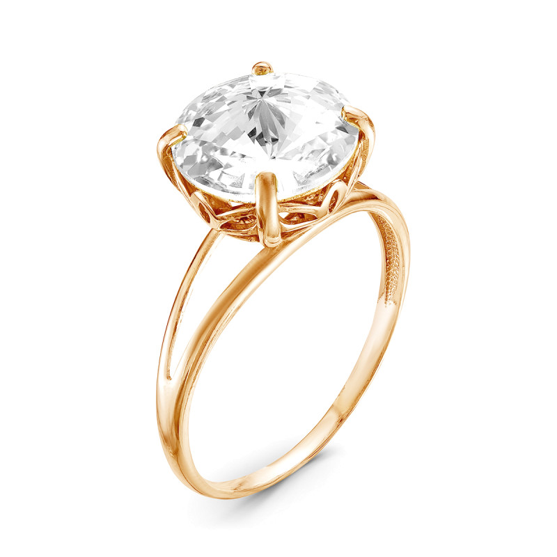 Кольцо с ювелирным кристаллом