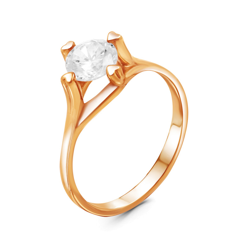 Кольцо с фианитом